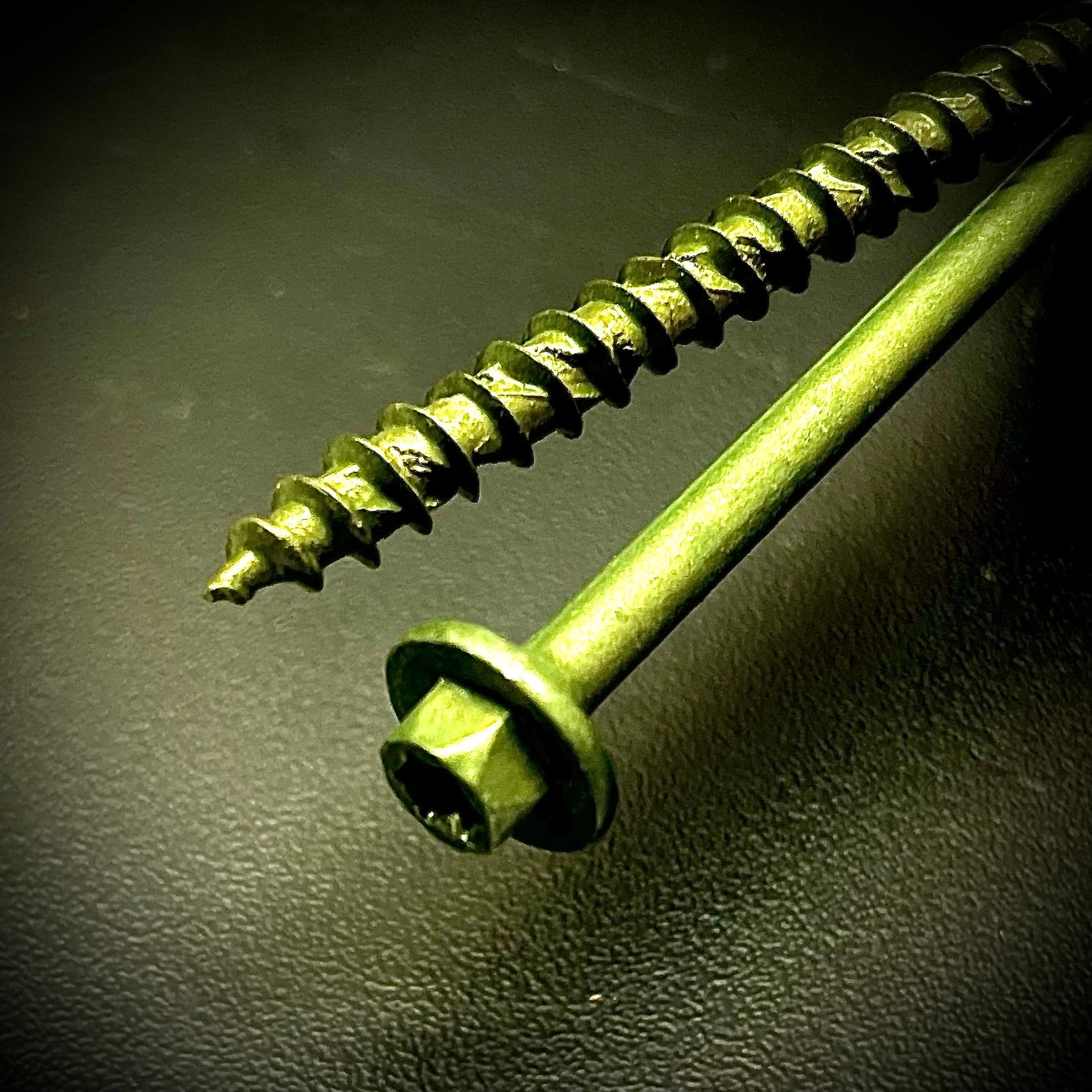 Landscape Screw C.E Sleeper Decking Screw Hex Drive Flange Green - Fixaball Ltd. Fixings and Fasteners UK