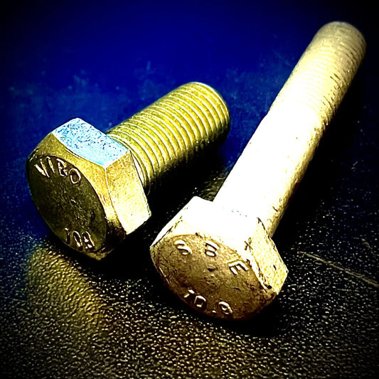 M10 x 1.25P Fine Pitch Hex Bolt High Tensile 10.9 Zinc DIN 960 - Fixaball Ltd. Fixings and Fasteners UK