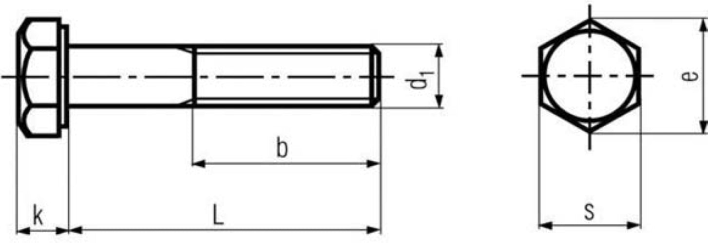 M14 x Over 90mm Hex Bolt High Tensile 8.8 Zinc DIN 931 - Fixaball Ltd. Fixings and Fasteners UK